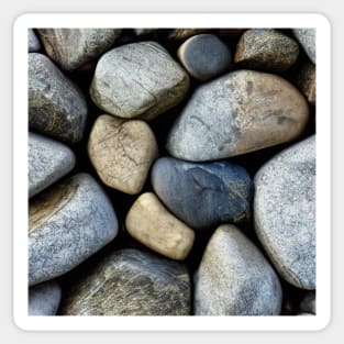 Closeup of a pile of stones and pebbles Sticker